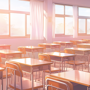 縦構図。学校、教室などの背景素材１～１２