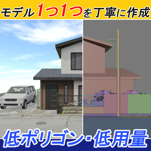 日本の住宅街3D作成キット・全82点[Japanese Neighborhood 3D Asset Pack] 缩略图 4