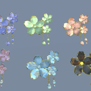 桜のヘアピン - cherry blossom hairpin -【無料】【Modular Avatar対応/UnlitWF Shader】 缩略图 2