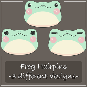 【VRChat】Frog hairpin / カエルのヘアピン