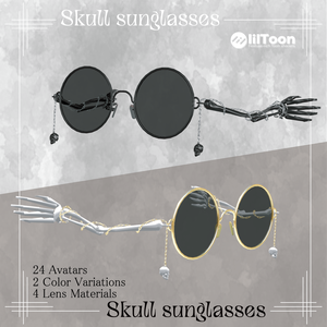 【24アバター対応】スカルサングラス -Skull Sunglasses-
