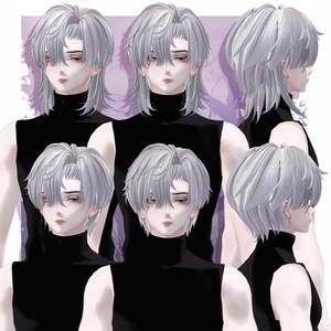 【VRC想定】4way HowlingWolf Hair 缩略图 8