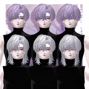 【VRC想定】4way HowlingWolf Hair 缩略图 7