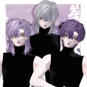 【VRC想定】4way HowlingWolf Hair 缩略图 3