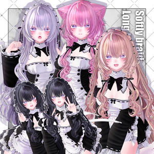 【VRC想定】Softly braid  Long Hair