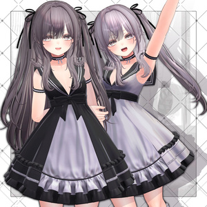 【VRC想定】Squirrel Two Side Twin Tail Hair 缩略图 3