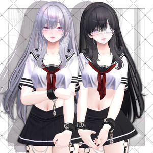 【VRC想定】Squirrel Two Side Twin Tail Hair 缩略图 4