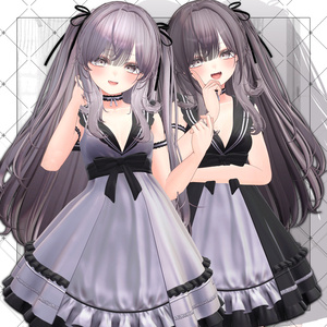 【VRC想定】Squirrel Two Side Twin Tail Hair 缩略图 2
