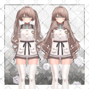 【VRC想定】Lop Rabbit Two side Twin Tail Hair 缩略图 15