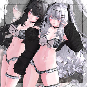 【VRC想定】Lop Rabbit Two side Twin Tail Hair 缩略图 8