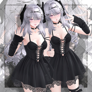 【VRC想定】Lop Rabbit Two side Twin Tail Hair 缩略图 7