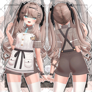 【VRC想定】Lop Rabbit Two side Twin Tail Hair 缩略图 10