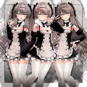 【VRC想定】Lop Rabbit Two side Twin Tail Hair 缩略图 4