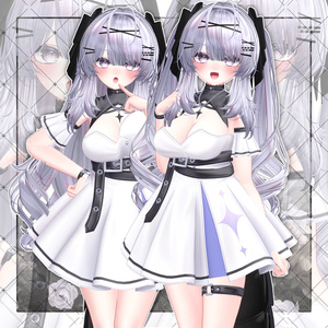 【VRC想定】Lop Rabbit Two side Twin Tail Hair 缩略图 9