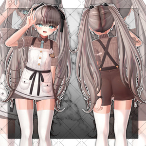 【VRC想定】Feather Two side Twin Tail Hair 缩略图 5
