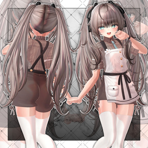 【VRC想定】Feather Two side Twin Tail Hair 缩略图 4