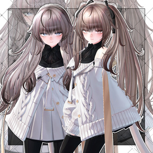 【VRC想定】Feather Two side Twin Tail Hair 缩略图 17