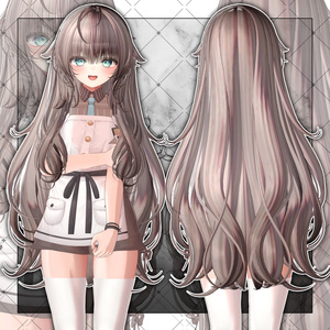 【VRC想定】Feather Two side Twin Tail Hair 缩略图 6