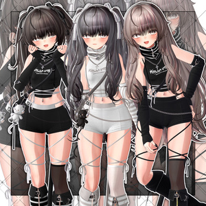 【VRC想定】Feather Two side Twin Tail Hair 缩略图 11