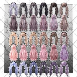 【VRC想定】Feather Two side Twin Tail Hair 缩略图 12