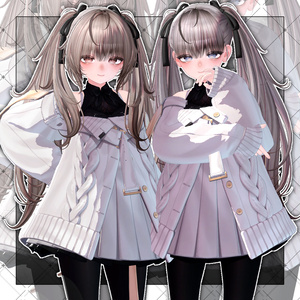 【VRC想定】Feather Two side Twin Tail Hair 缩略图 16