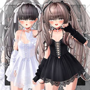 【VRC想定】Feather Two side Twin Tail Hair 缩略图 2