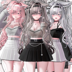 【VRC想定】Morning Rabbit Two Side Twin Tail Hair 缩略图 4