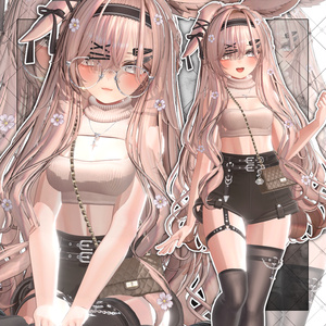 【VRC想定】Morning Rabbit Two Side Twin Tail Hair 缩略图 9