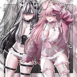 【VRC想定】101 Dalmatian bunz Hair 缩略图 2