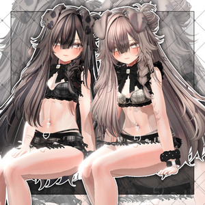 【VRC想定】101 Dalmatian bunz Hair 缩略图 5