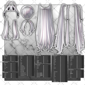 【VRC想定】Rabbit Angel Two Side Twin Tail Hair 缩略图 10