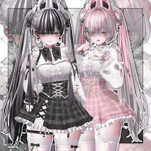 【VRC想定】Rabbit Angel Two Side Twin Tail Hair 缩略图 5