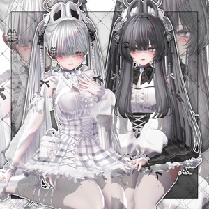 【VRC想定】Rabbit Angel Two Side Twin Tail Hair 缩略图 2