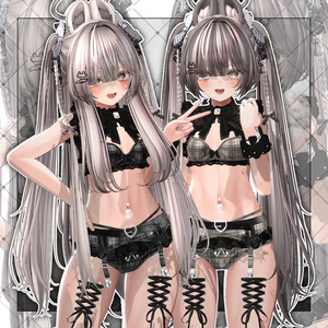 【VRC想定】Rabbit Angel Two Side Twin Tail Hair 缩略图 6
