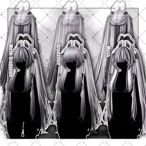 【VRC想定】Rabbit Angel Two Side Twin Tail Hair 缩略图 12