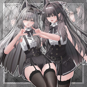 【VRC想定】Luminous Two Side Twin Tail Hair 缩略图 5
