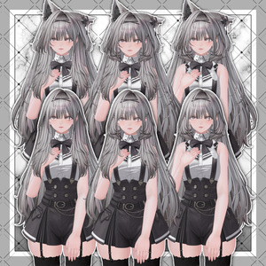 【VRC想定】Luminous Two Side Twin Tail Hair 缩略图 12