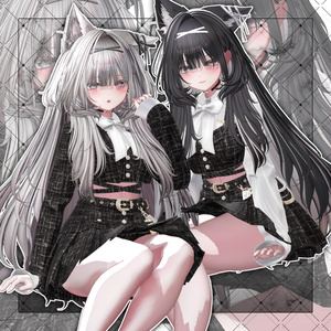 【VRC想定】Luminous Two Side Twin Tail Hair 缩略图 8