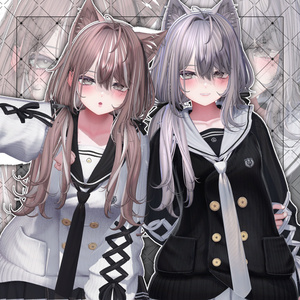 【VRC想定】Oversleep low Twin Tail 缩略图 2