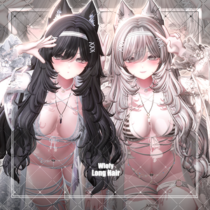 【VRC想定】Wlofy Long Hair