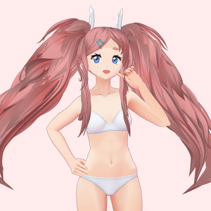 VRoid Big Fluffy Pigtails Preset