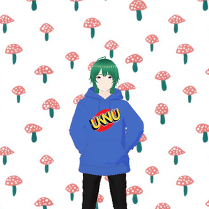 uwu Blue Hoodie Male