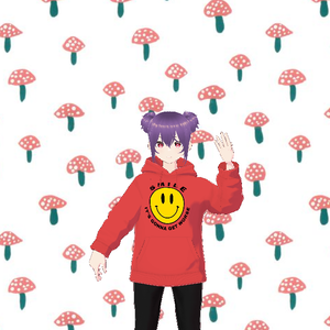 Smile Red Hoodie Female