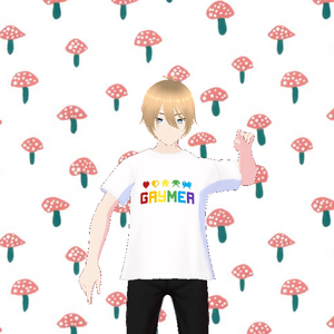 Gaymer White Tshirt Male