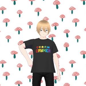 Gaymer Black Tshirt Male