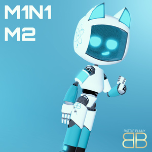 [Original 3D Model] M1N1-M2 Cute Neko Bot VRChat Avatar