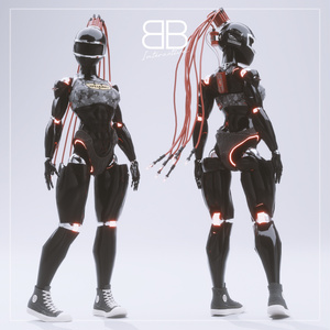 [Original 3D Model] Z3 Robot Jane Doe Avatar for VRChat - Battle Bunny ...