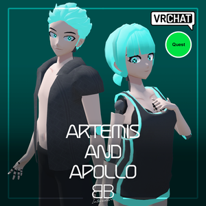 [Original 3D Model] Artemis & Apollo VRChat Bases + Avatars || Quest || Bundle