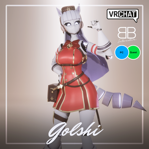 [Original 3D Model] UM4 Robot Golshi Avatar for VRChat [PC + Quest]
