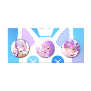 트와님 캔 배지 3종